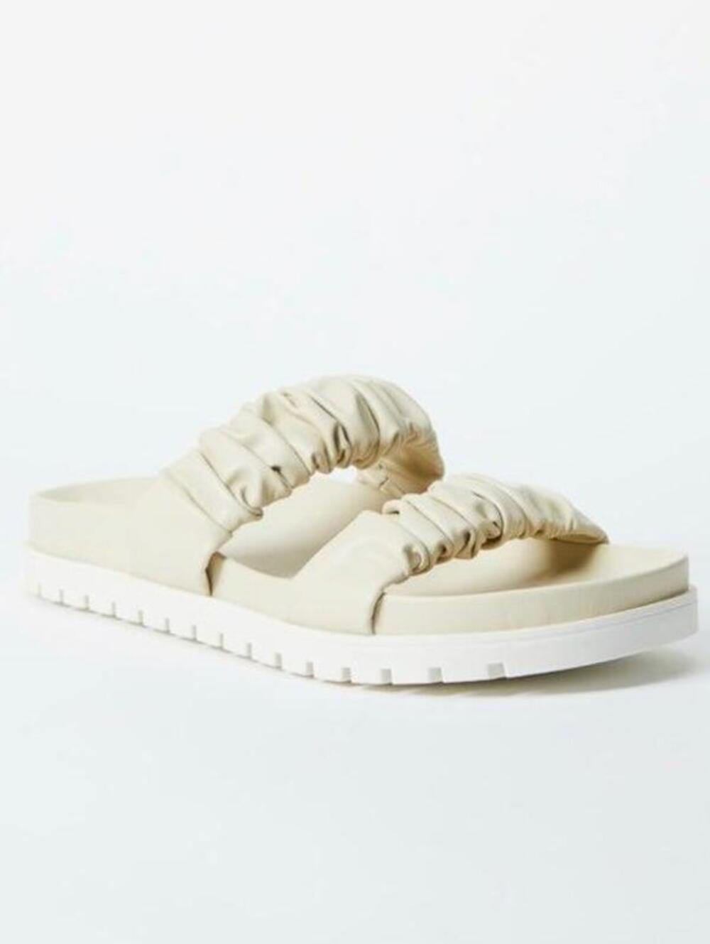 Shoedazzle Eva Slides Sandals in Light Tan - Size 9 - Brand New!